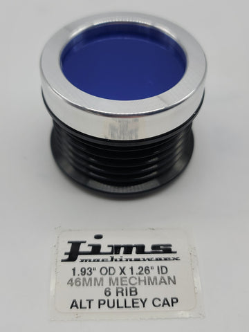 1.93 OD. X 1.26 ID. 46MM 6 RIB ALTERNATOR PULLEY CAP FOR MECHMAN