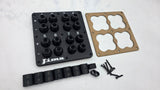 Speaker box terminal plates , wire pass through